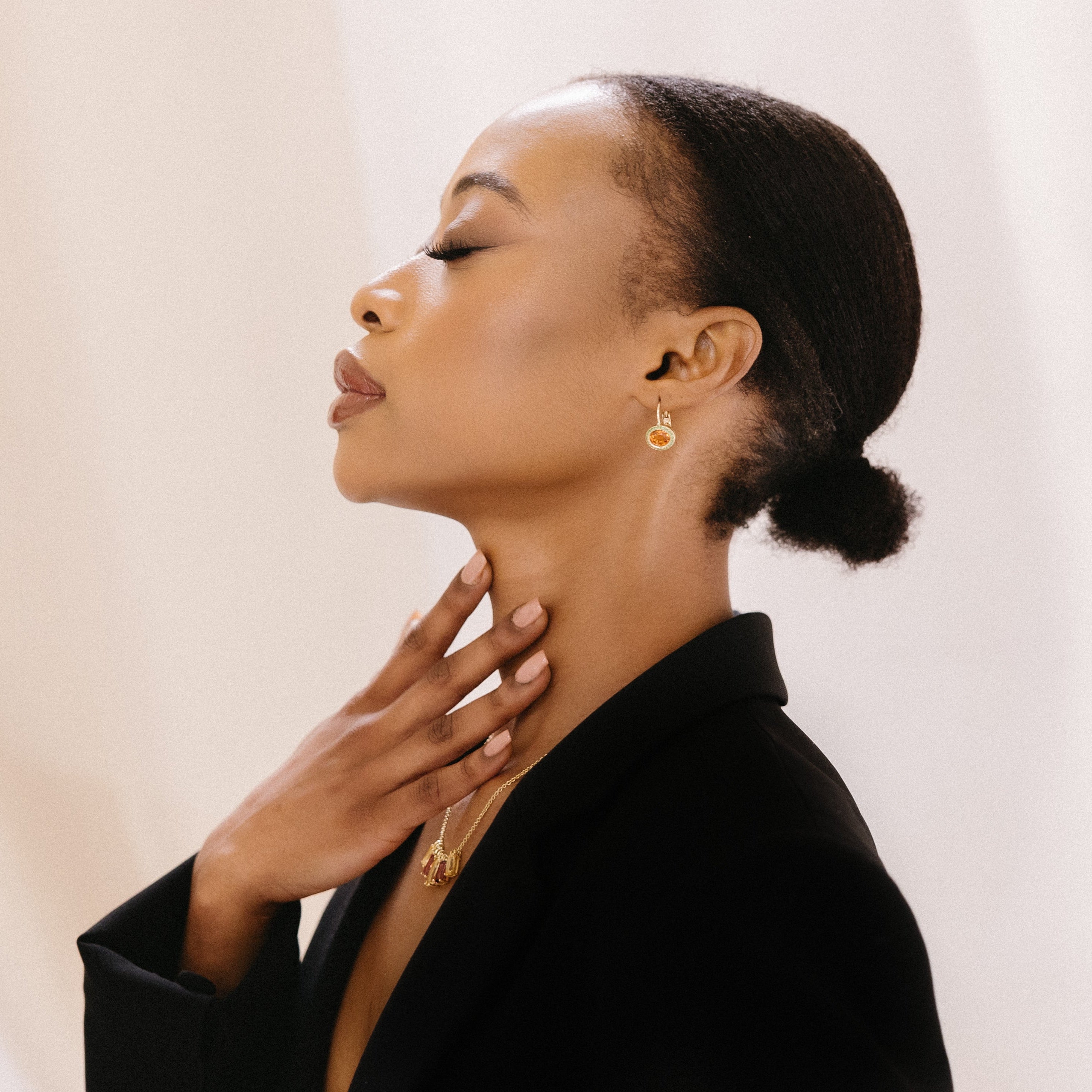 Spessartite Garnet and Tsavorite Domed Gem Drops