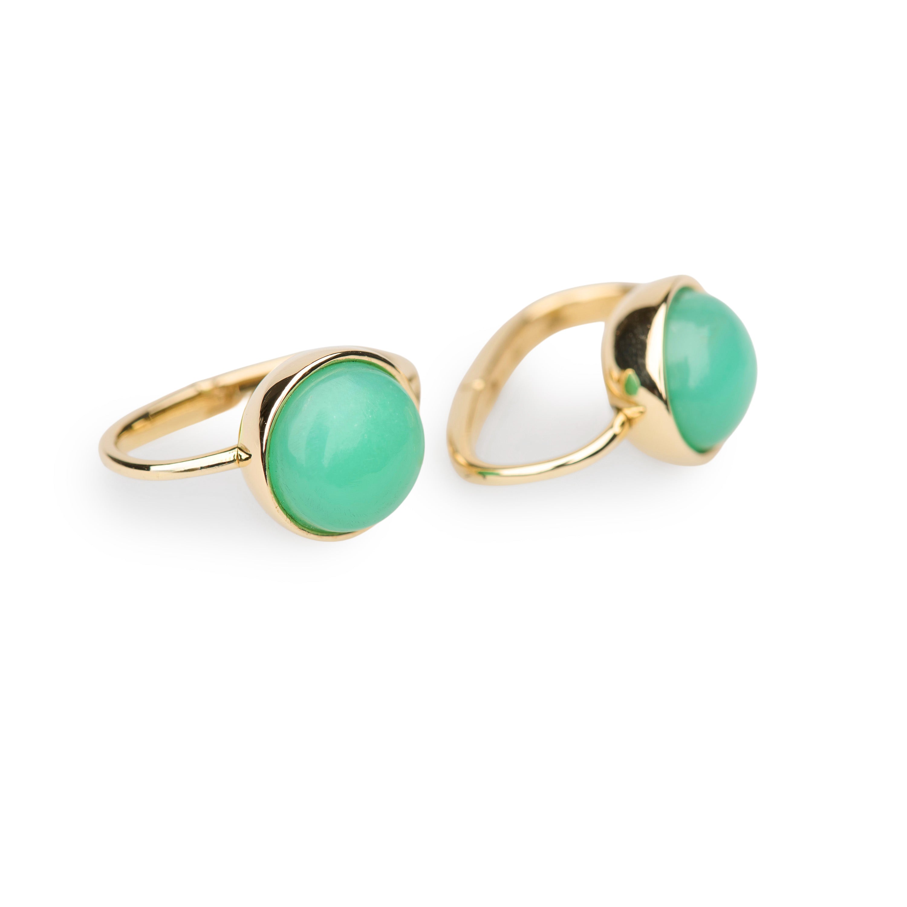 Chrysoprase Domed Gem Drops | Alison Schmidt Jewellery