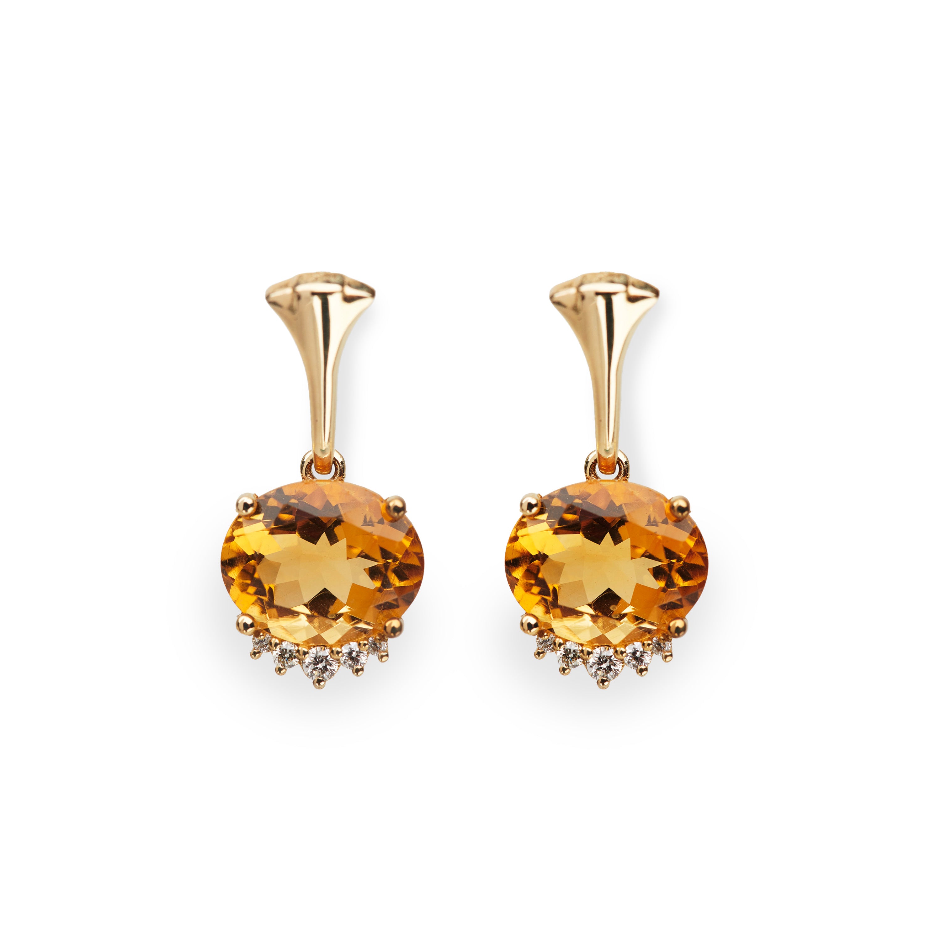 Citrine Arc Drop Earrings | Alison Schmidt Jewellery