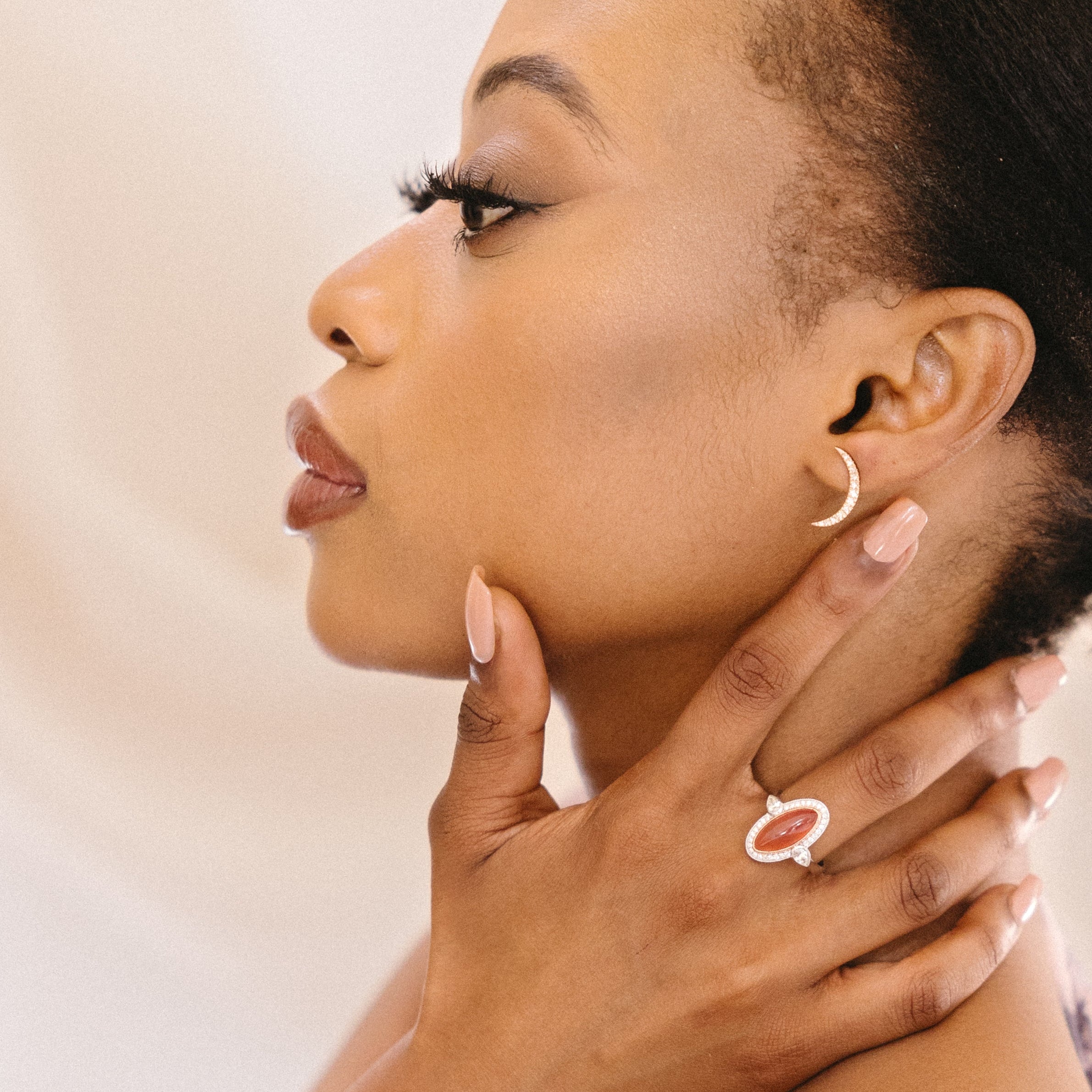 Crescent Ear Studs by Ali Schmidt Jewellery