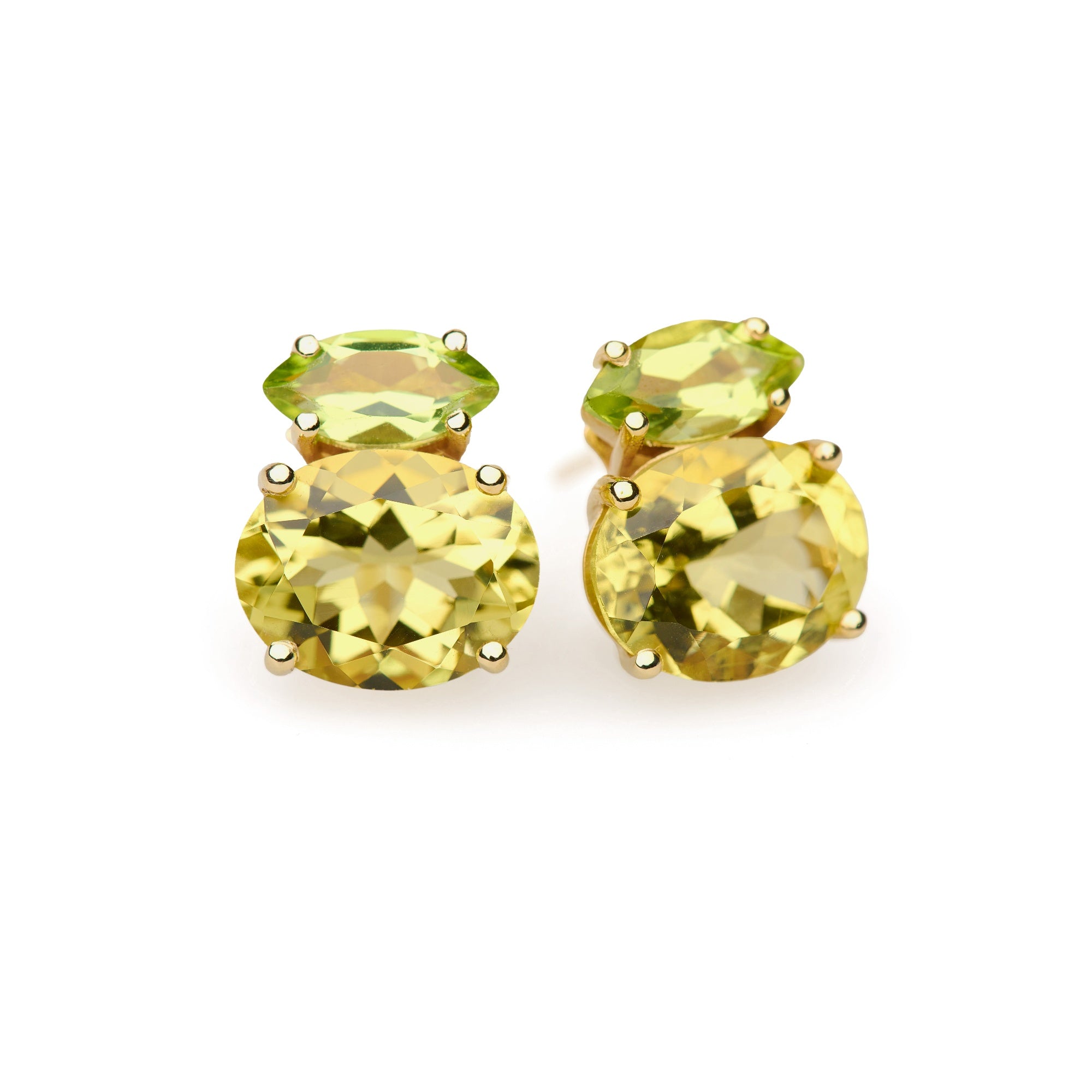 Glow on Glow Earrings Peridot and Lemon Quartz | Alison Schmidt Jewellery